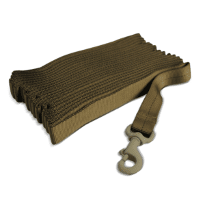 Brown ratchet strap with metal hook